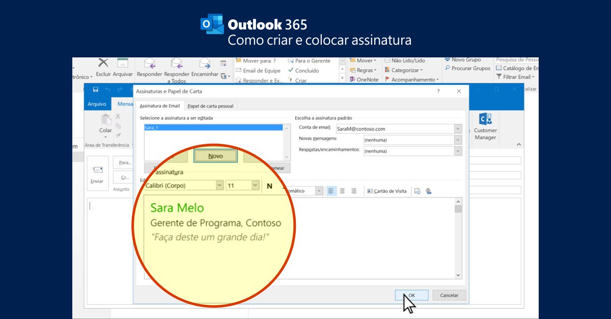 Tutorial Como Criar E Colocar Assinatura No Outlook 365 5230