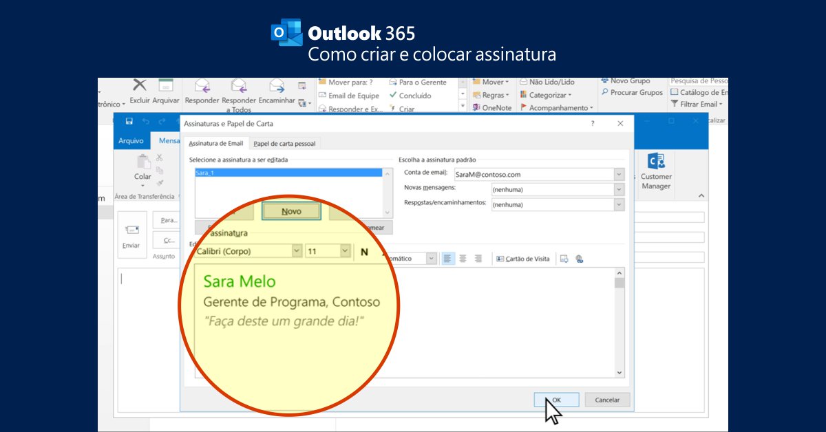 Tutorial Como Criar E Colocar Assinatura No Outlook 365