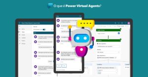 O que é Power Virtual Agents representado por um chatbot no aplicativo web e desktop